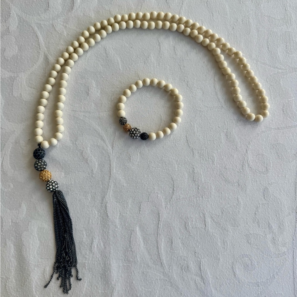 Stella & Dot Revival Tassel Necklace & Bracelet